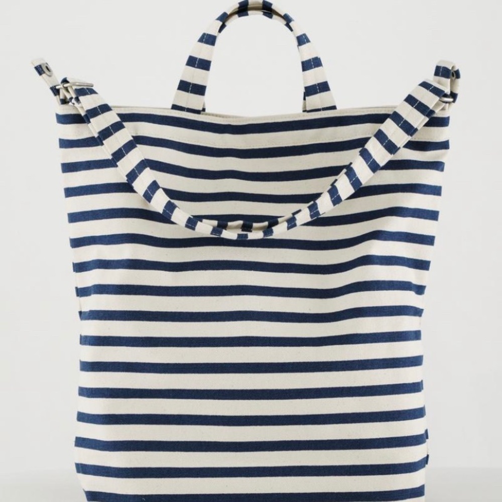 NWOT BAGGU Duck Bag in Sailor Stripes